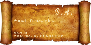 Vendl Alexandra névjegykártya