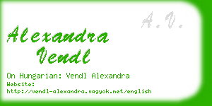 alexandra vendl business card